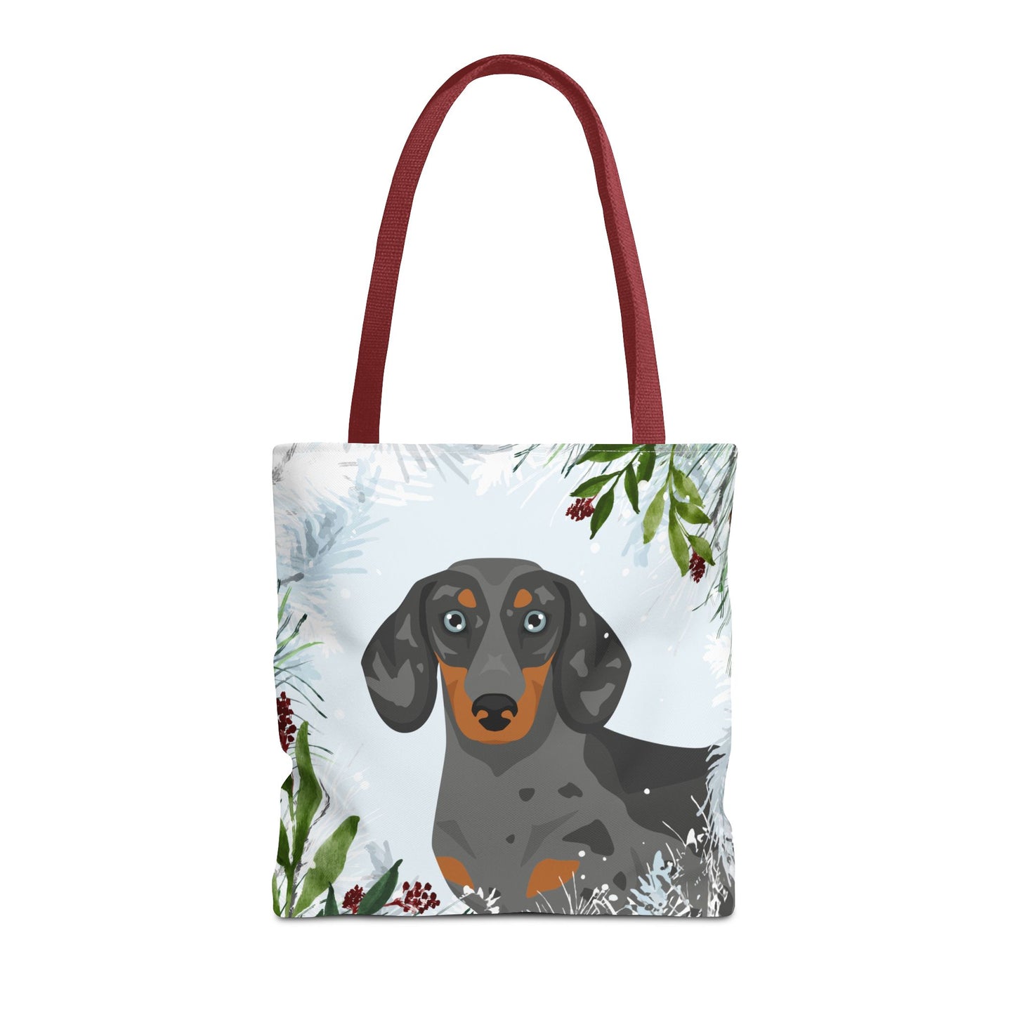 Dachshund Dog Christmas Holiday Tote Bag 16x16