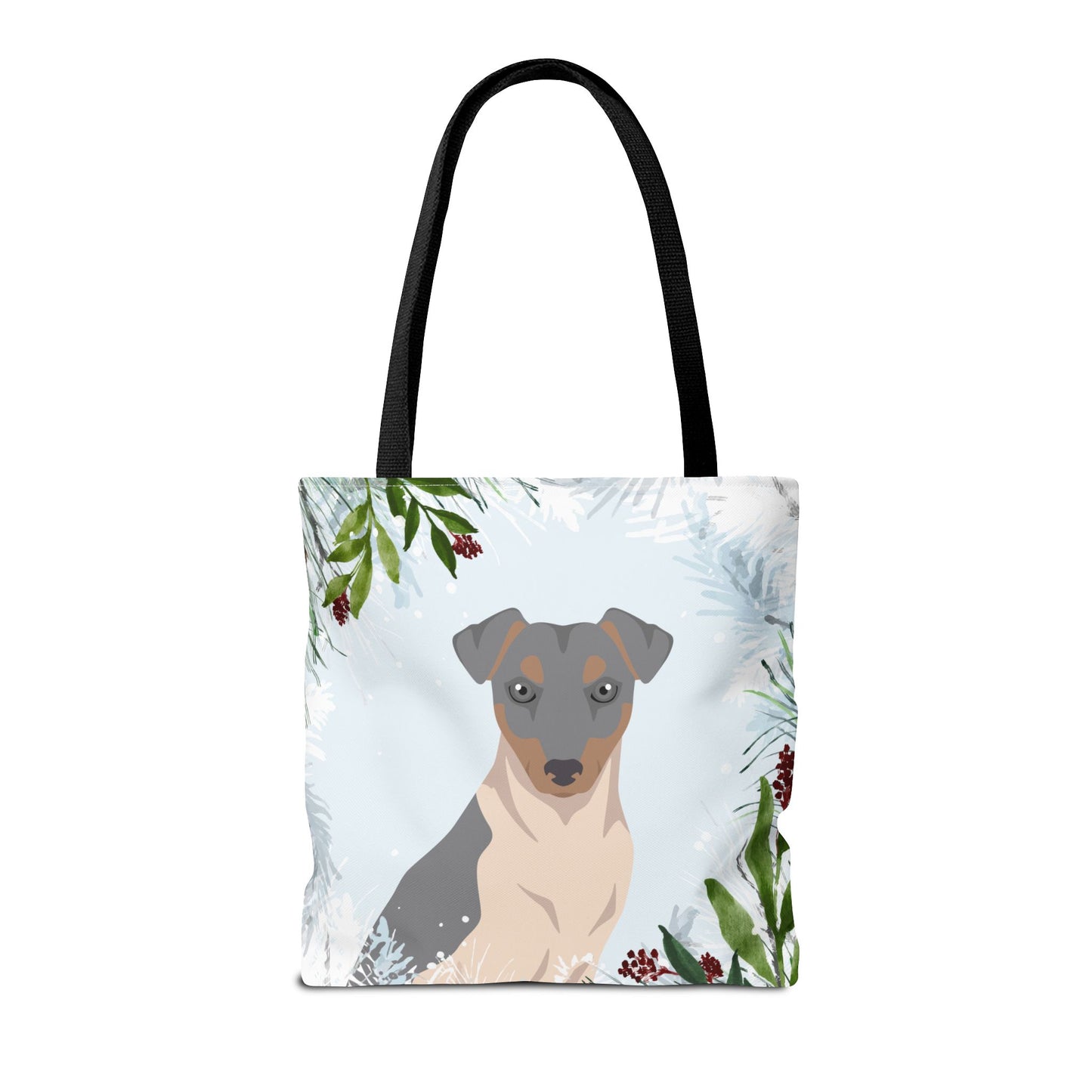 Brazillian Terrier Dog Christmas Holiday Tote Bag 16x16