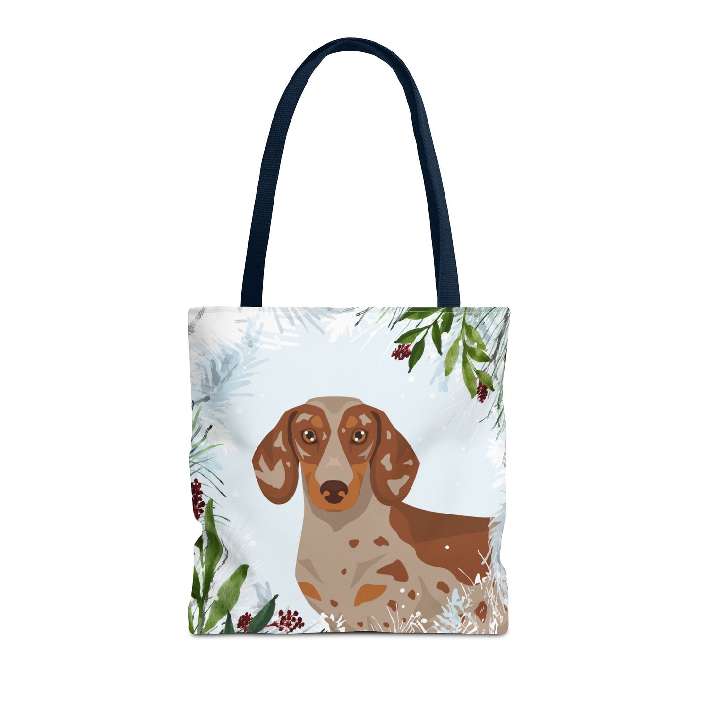 Dachshund Dog Christmas Holiday Tote Bag 16x16