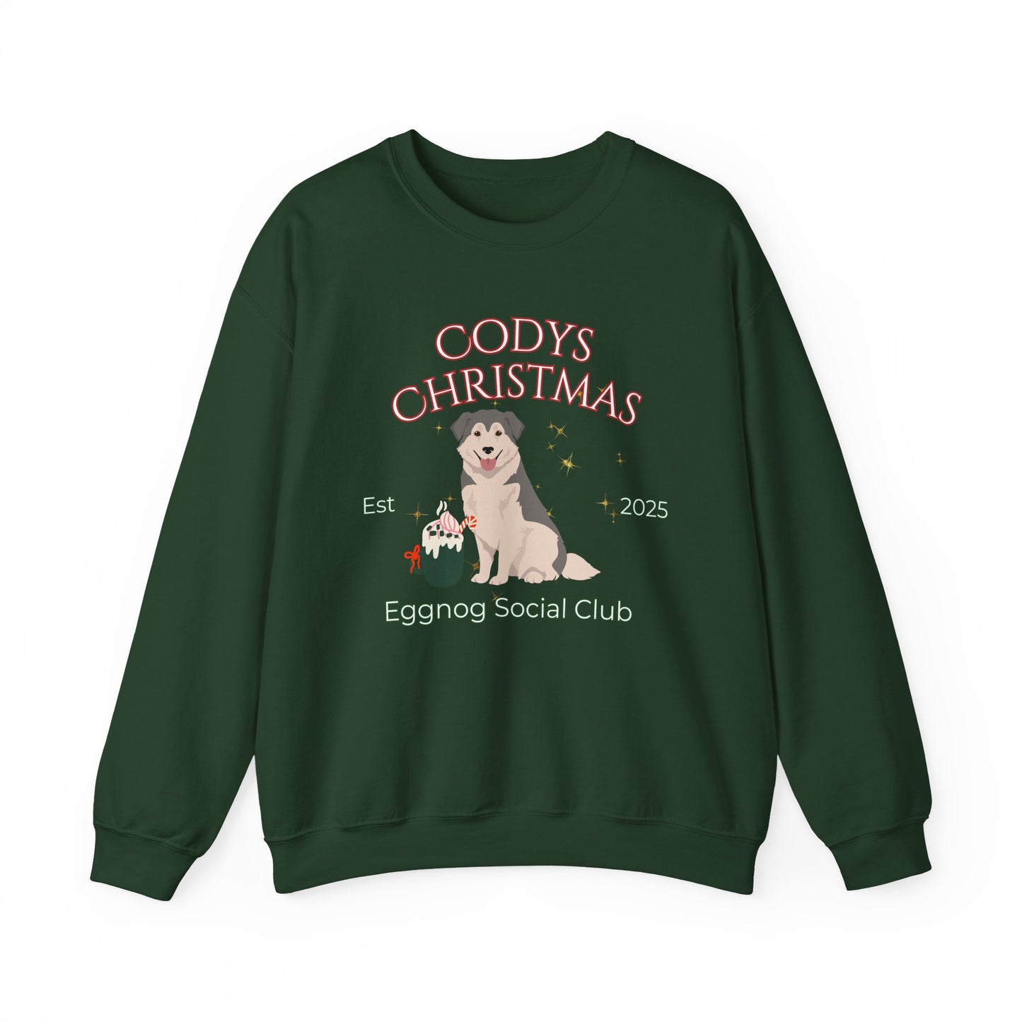 Aidi Dog Christmas Social Club Unisex Heavy Blend Crewneck Sweatshirt Custom Name