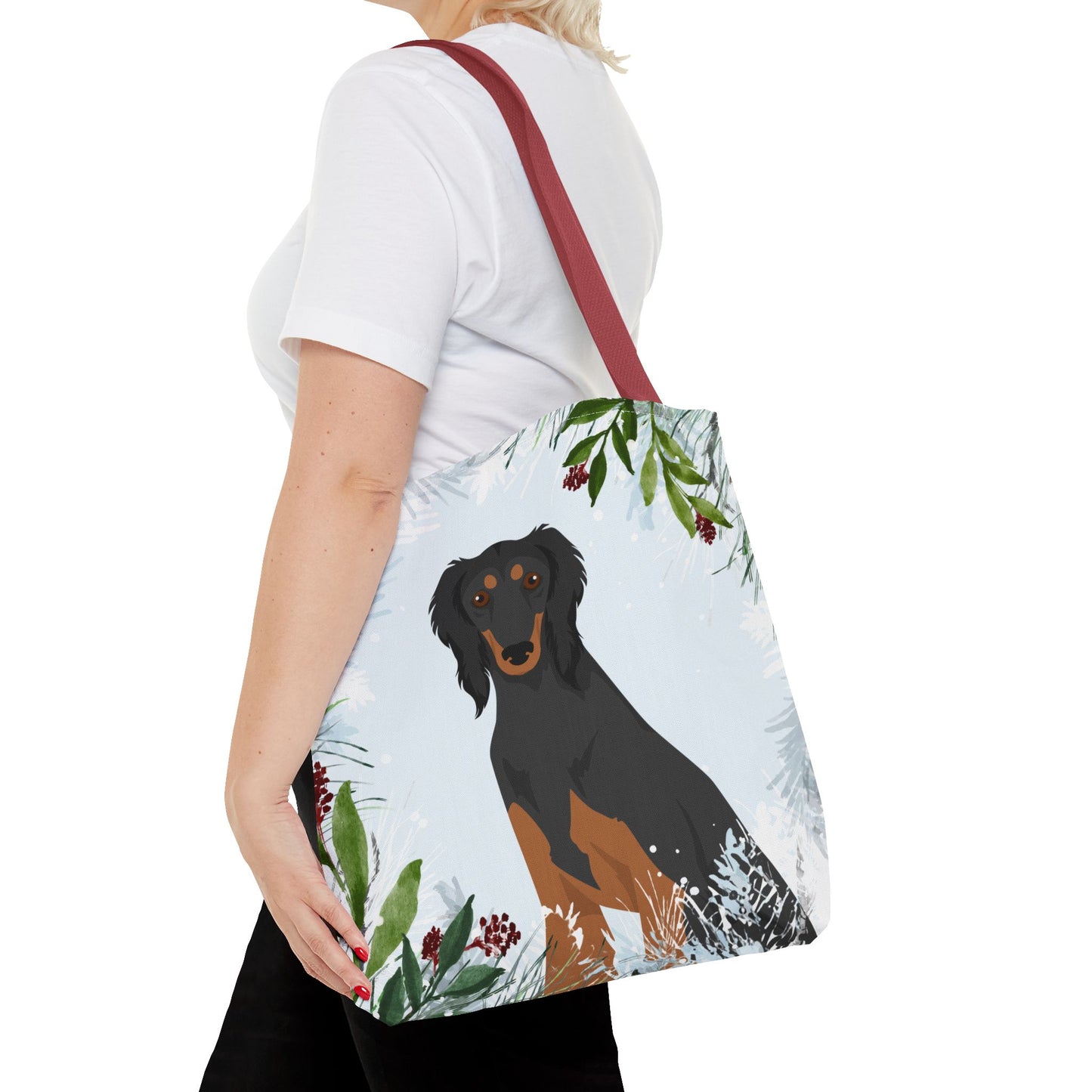 Saluki Dog Christmas Holiday Tote Bag 16x16