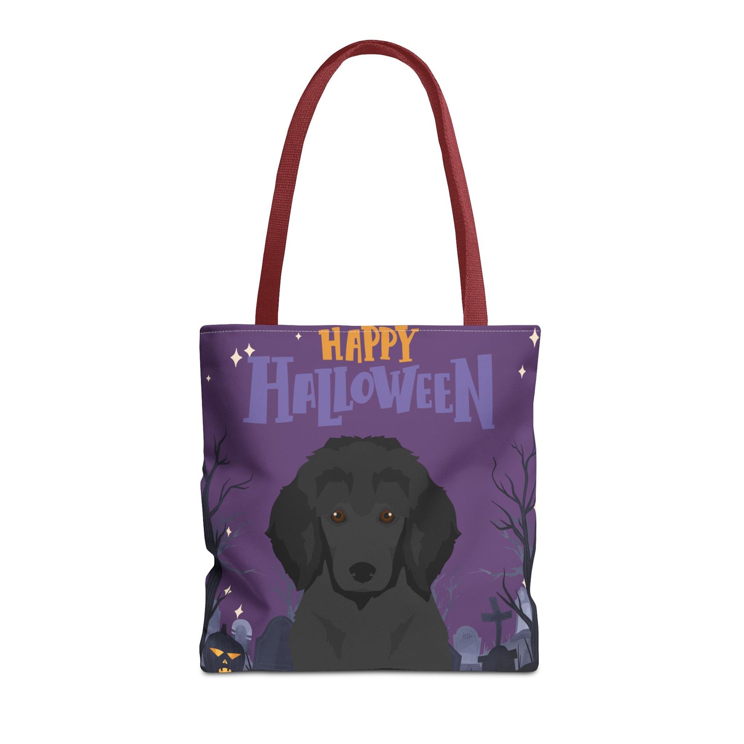 Poodle Dog Happy Halloween Tote Bag 16x16
