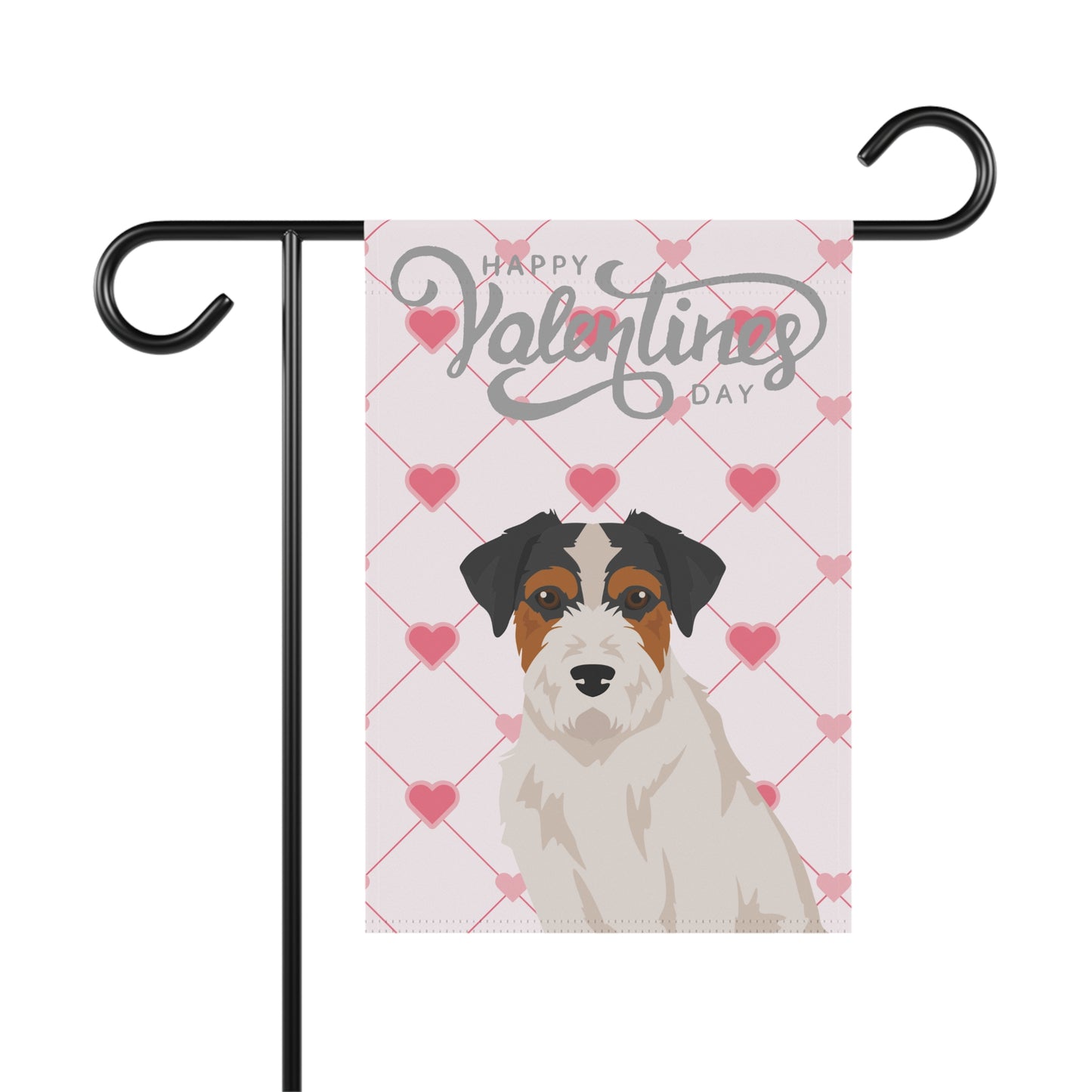 Jack Russell Terrier Dog Valentines Day Garden Flag