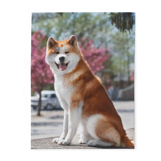 Japanese Akita Arctic Fleece Blanket - Cozy Decor for Spring Celebrations