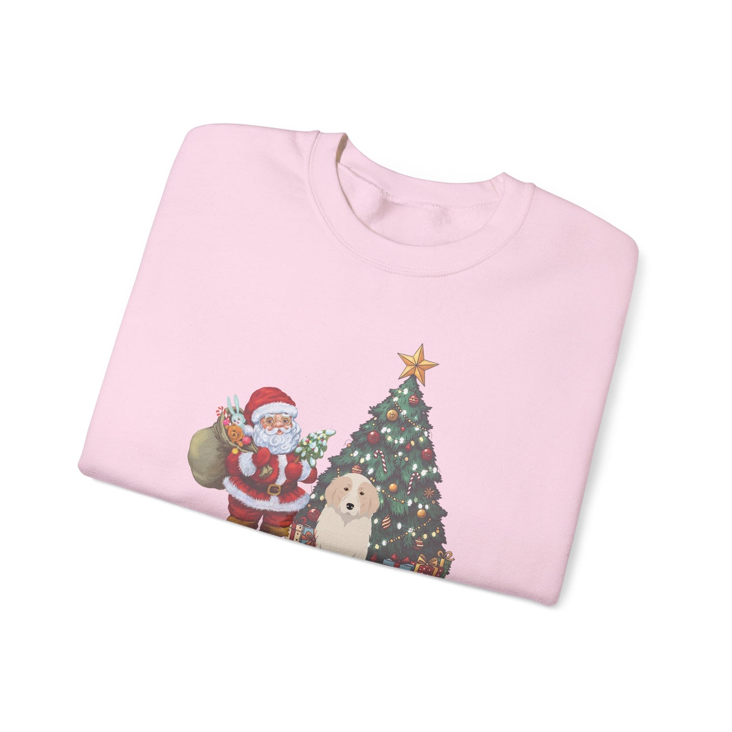 Great Pyrenees Dog Santa's Little Helper Unisex Heavy Blend Crewneck Sweatshirt