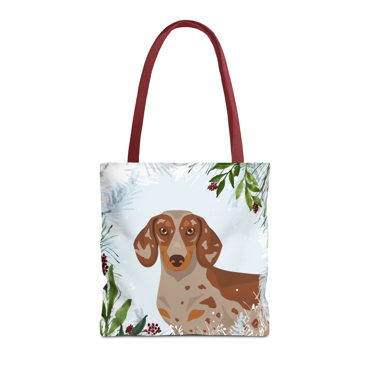 Dachshund Dog Christmas Holiday Tote Bag 16x16