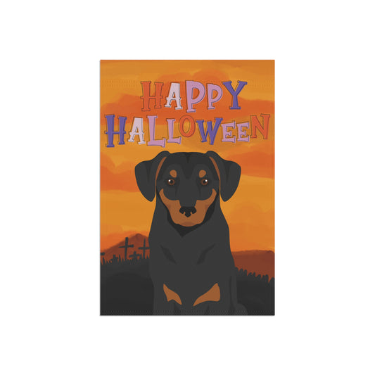 Austrian Pinscher Dog Halloween Garden Flag