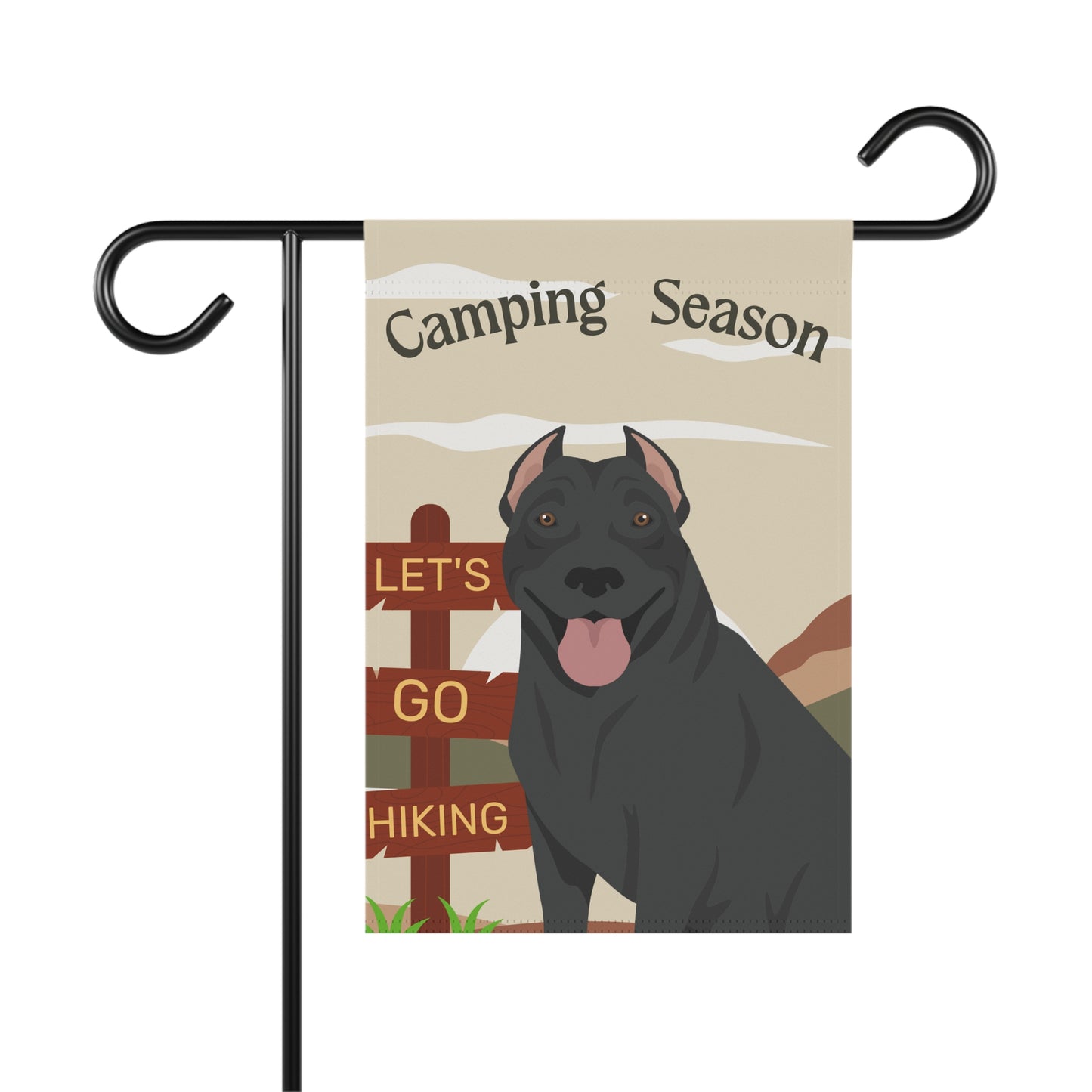 Pit Bull Dog Camping Garden Flag