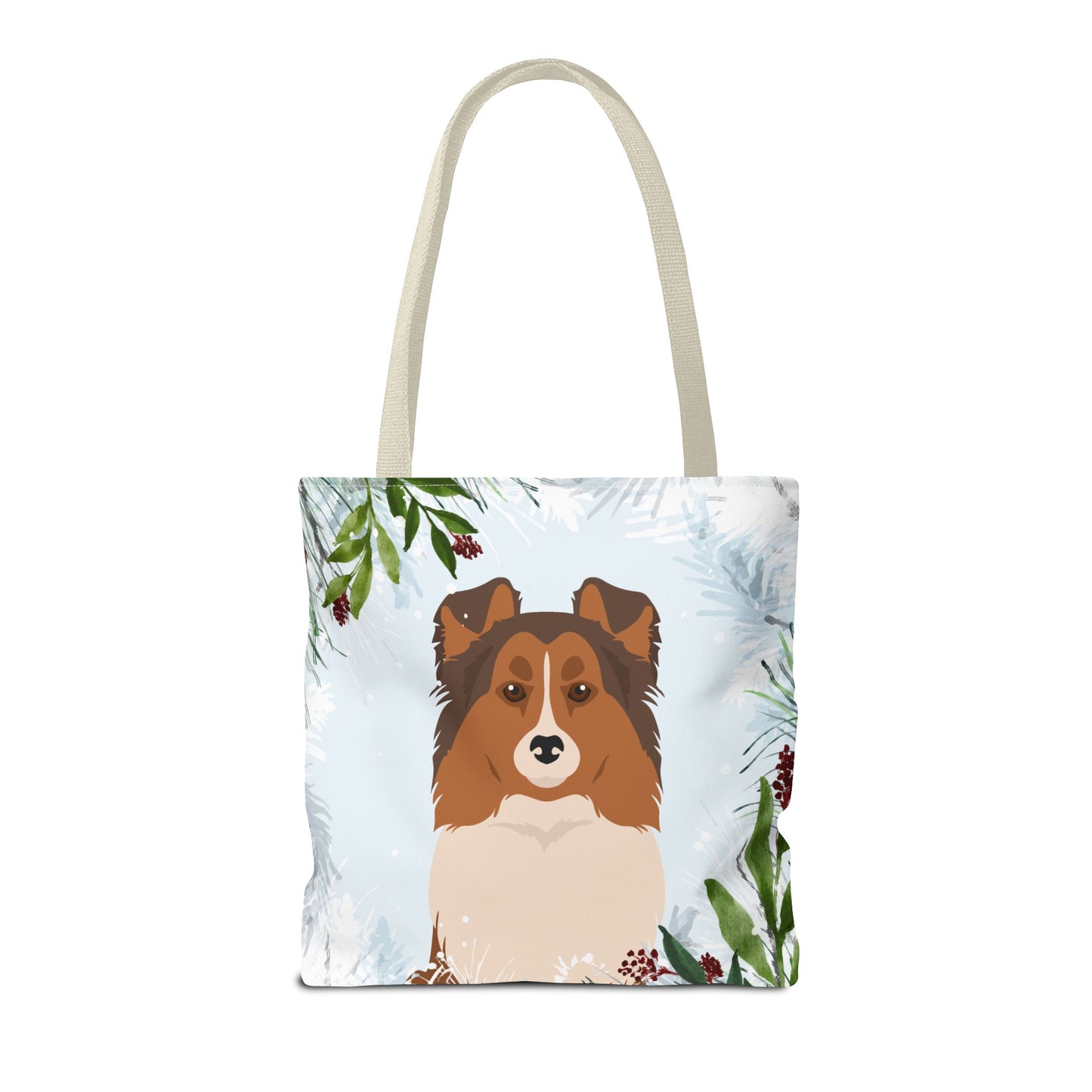 Shetland Sheepdog Dog Christmas Holiday Tote Bag 16x16