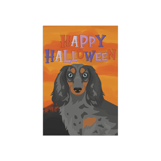 Dachshund Dog Halloween Garden Flag