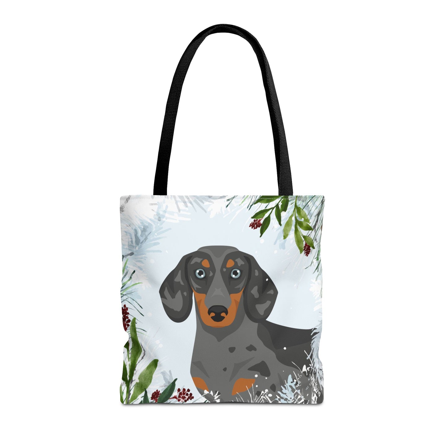 Dachshund Dog Christmas Holiday Tote Bag 16x16