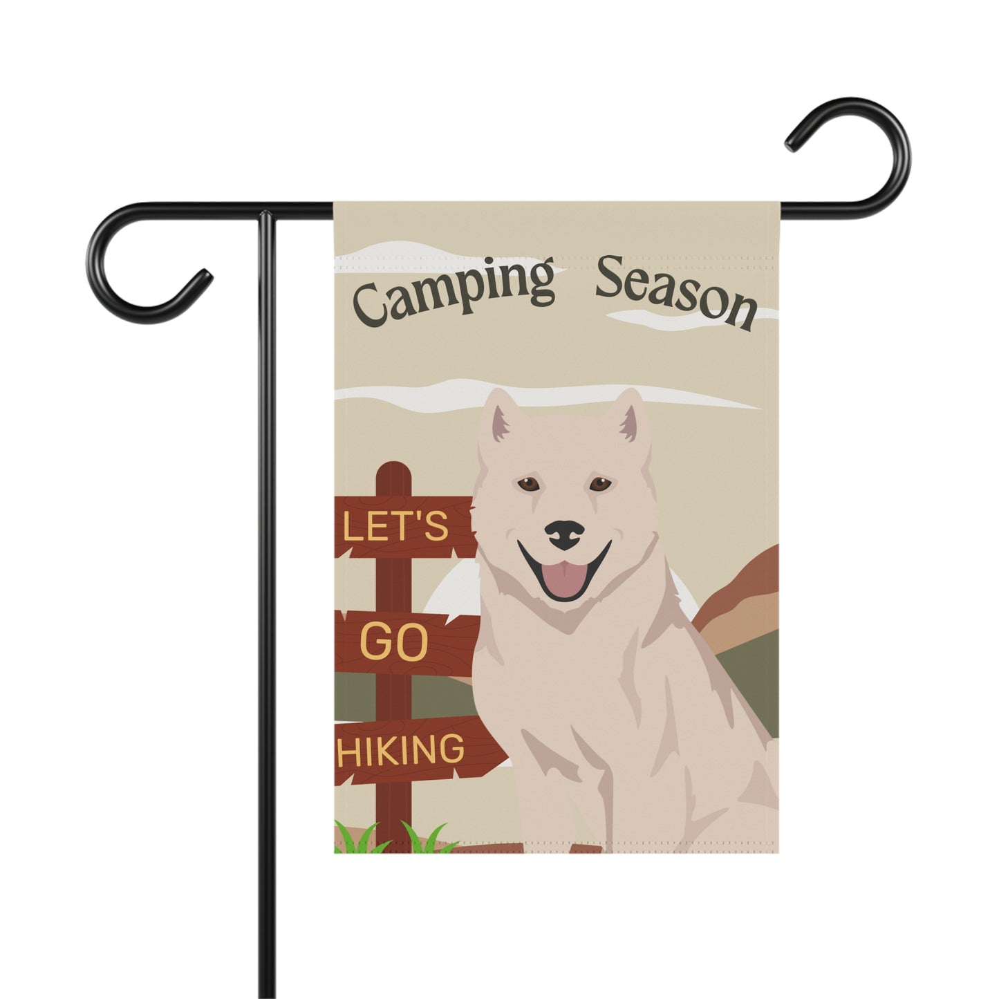 Kishu Ken Dog Camping Garden Flag