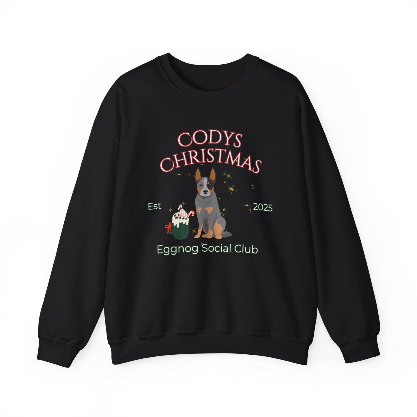Australian Cattle Dog Dog Christmas Social Club Unisex Heavy Blend Crewneck Sweatshirt Custom Name