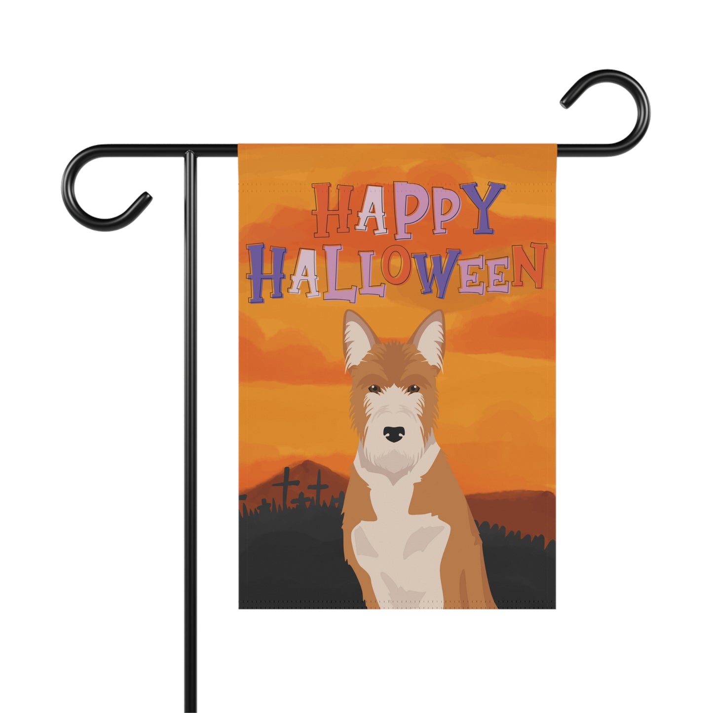 Portuguese podengo Dog Halloween Garden Flag