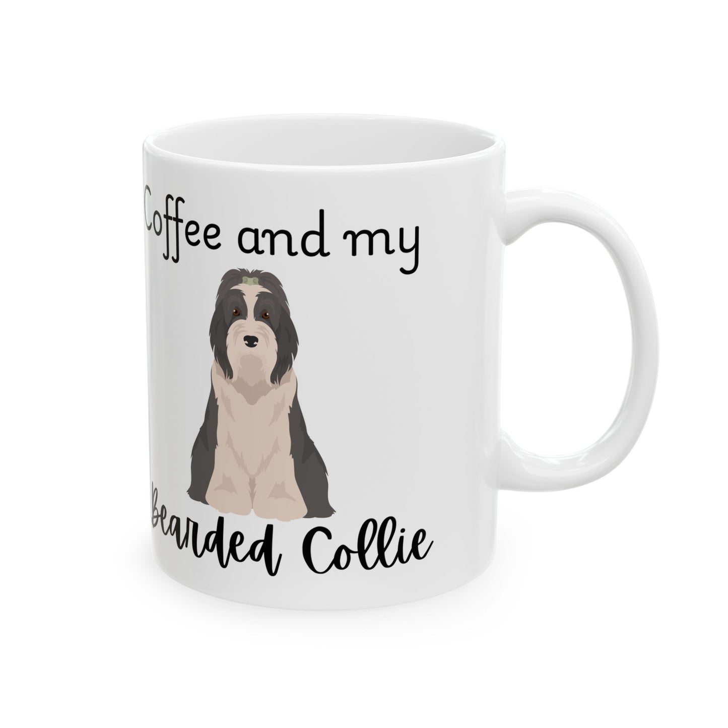 Coffee and My Bearded Ceramic Mug | Dog Lover Gift, Pet Owner Cup, Cute Mug for Dog Moms, Funny Mug for Coffee Lovers