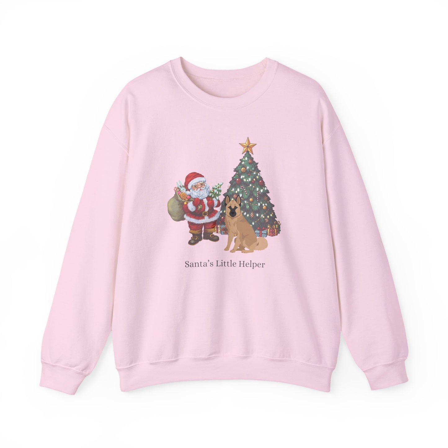 Hallefors Elkhound Dog Santa's Little Helper Unisex Heavy Blend Crewneck Sweatshirt
