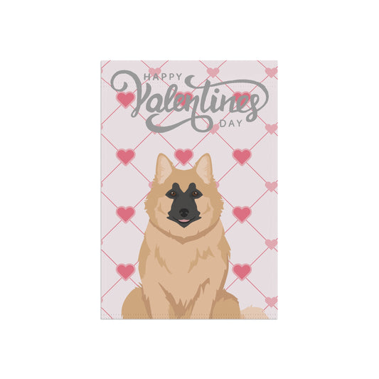 Icelandic Sheepdog Dog Valentines Day Garden Flag