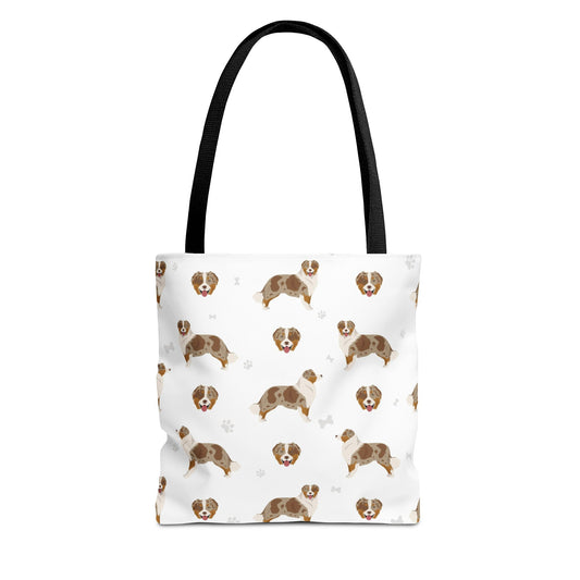 Australian Shepherd Dog Tote Bag, Aussie Dog Mom Lover Gift