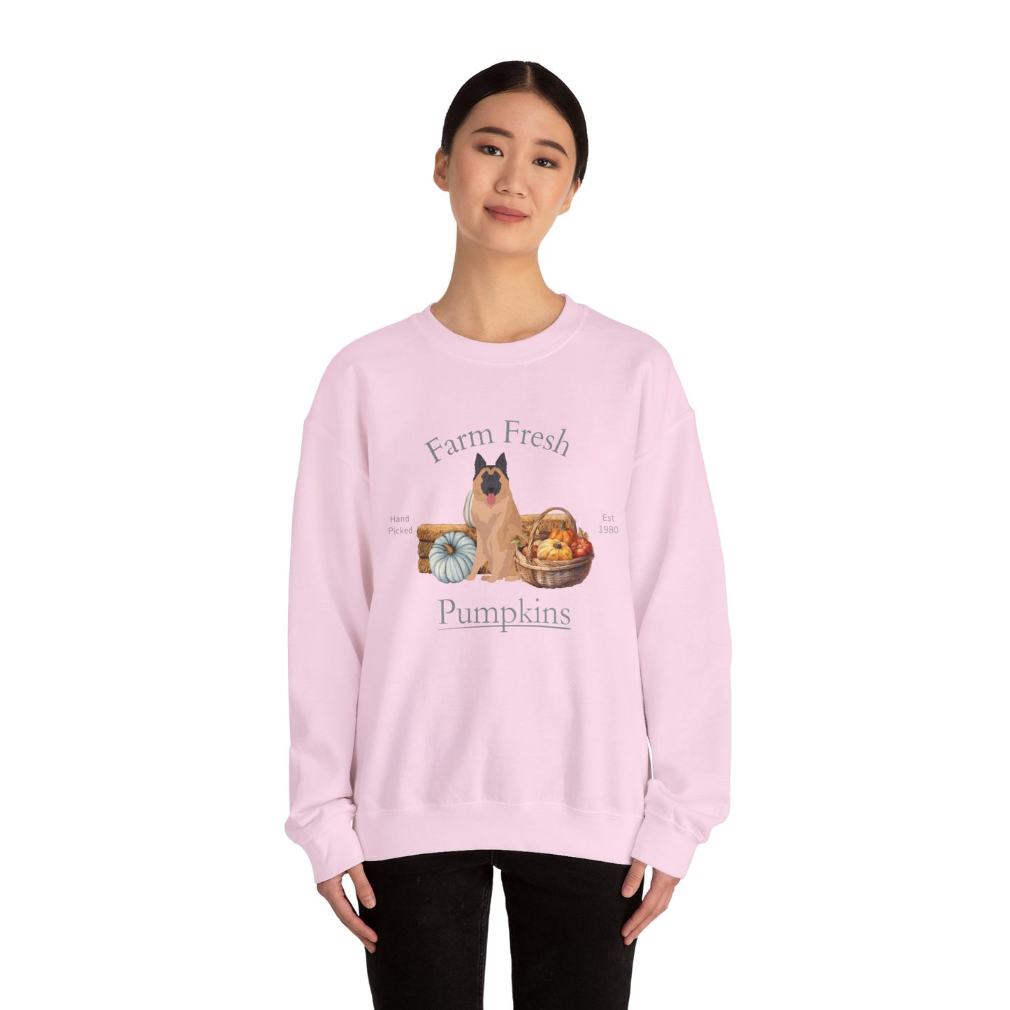 Belgian Tervuren Dog Fall Farm Fresh Unisex Heavy Blend Crewneck Sweatshirt