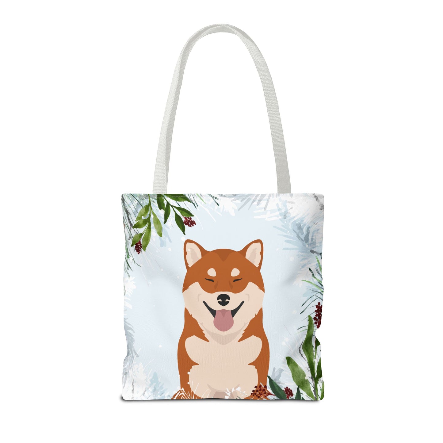 Shiba Inu Dog Christmas Holiday Tote Bag 16x16