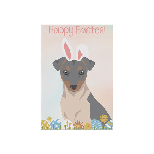 Brazilian Terrier Dog Happy Easter Garden Flag