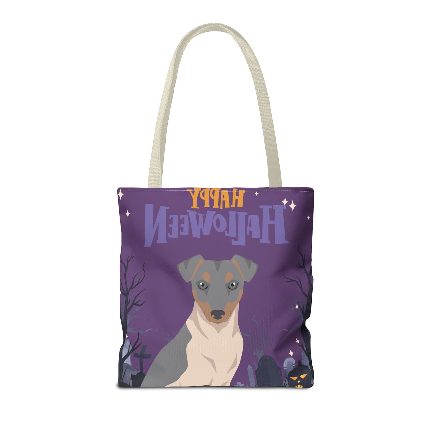 Brazilian Terrier Dog Happy Halloween Tote Bag 16x16