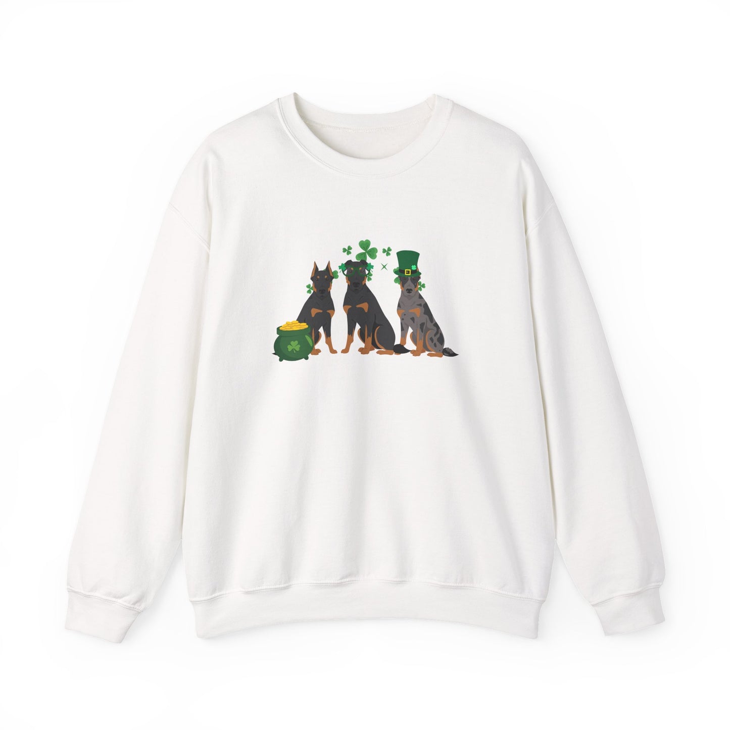 Beauceron Dog St Patricks Day Unisex Heavy Blend Crewneck Sweatshirt, St Pattys day, Cute Dog Mom Gift