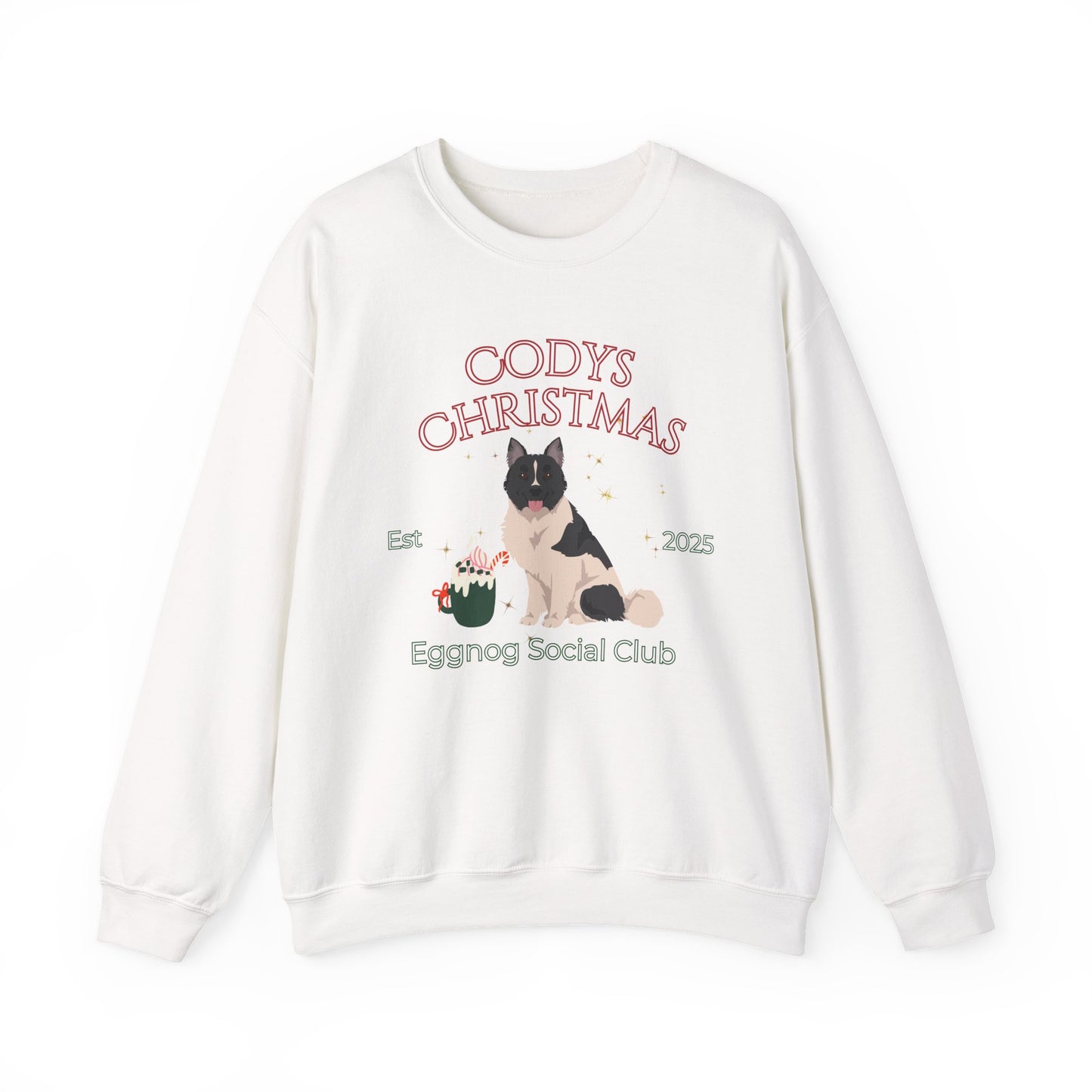 Elo Dog Christmas Social Club Unisex Heavy Blend Crewneck Sweatshirt Custom Name
