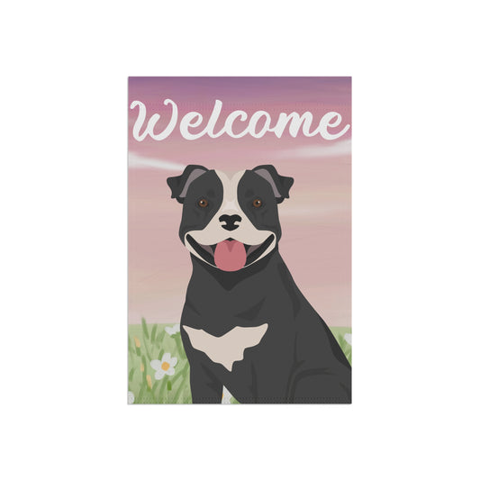 Staffordshire Bull Terrier Dog Welcome Garden Flag