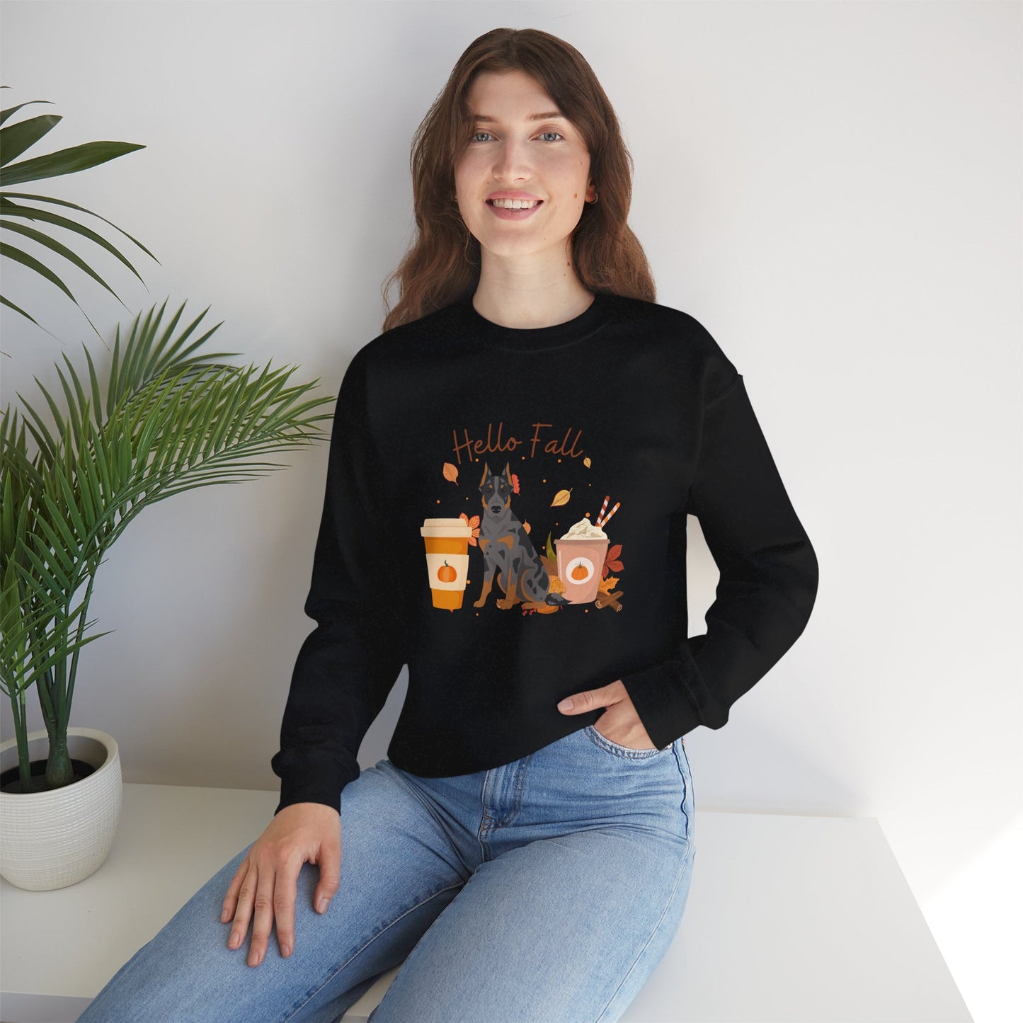 Beauceron Dog Fall Halloween Unisex Heavy Blend Crewneck Sweatshirt