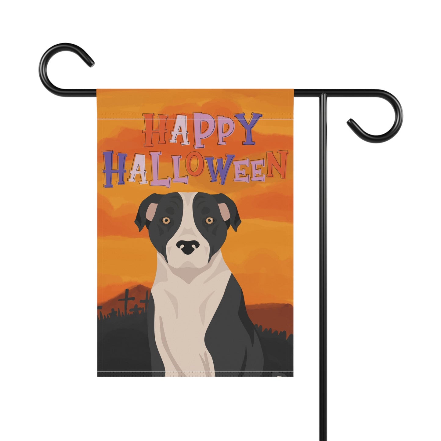 American Staffordshire Terrier Dog Halloween Garden Flag