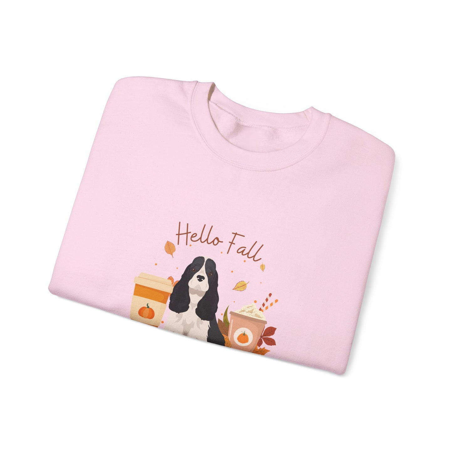 Cocker Spaniel Dog Fall Unisex Heavy Blend Crewneck Sweatshirt