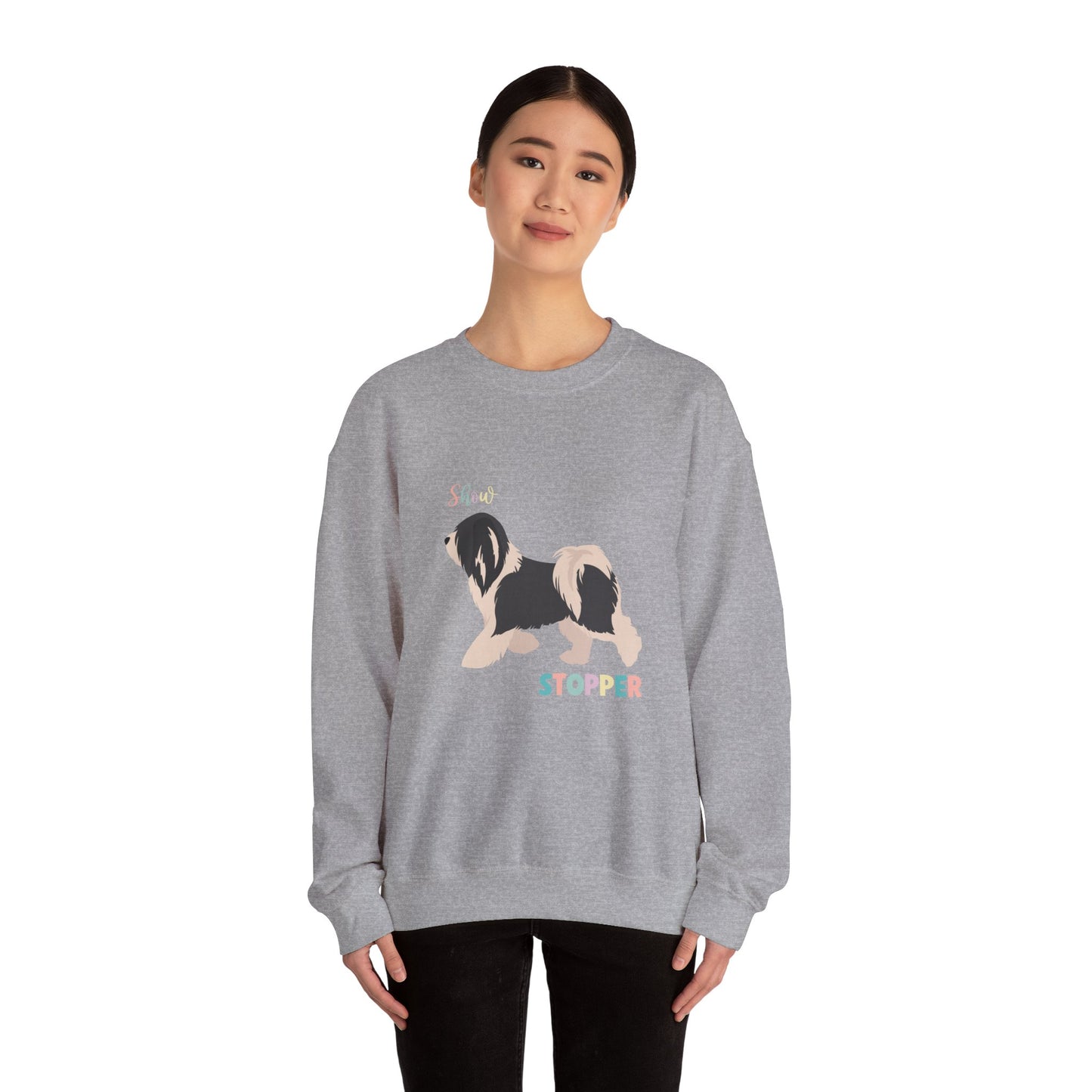 Tibetan Terrier Dog Unisex Heavy Blend Crewneck Sweatshirt
