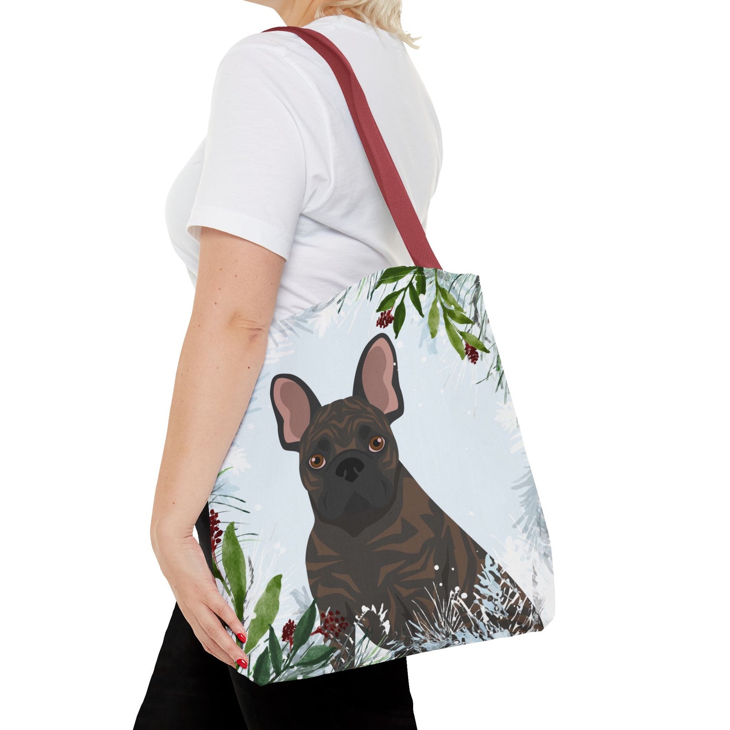 French Bulldog Dog Christmas Holiday Tote Bag 16x16
