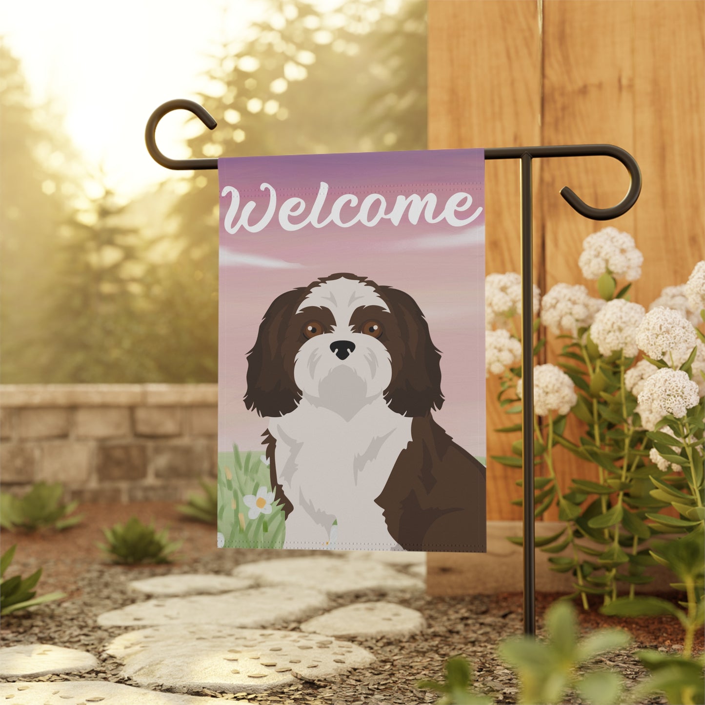 Shih Tzu Dog Welcome Garden Flag