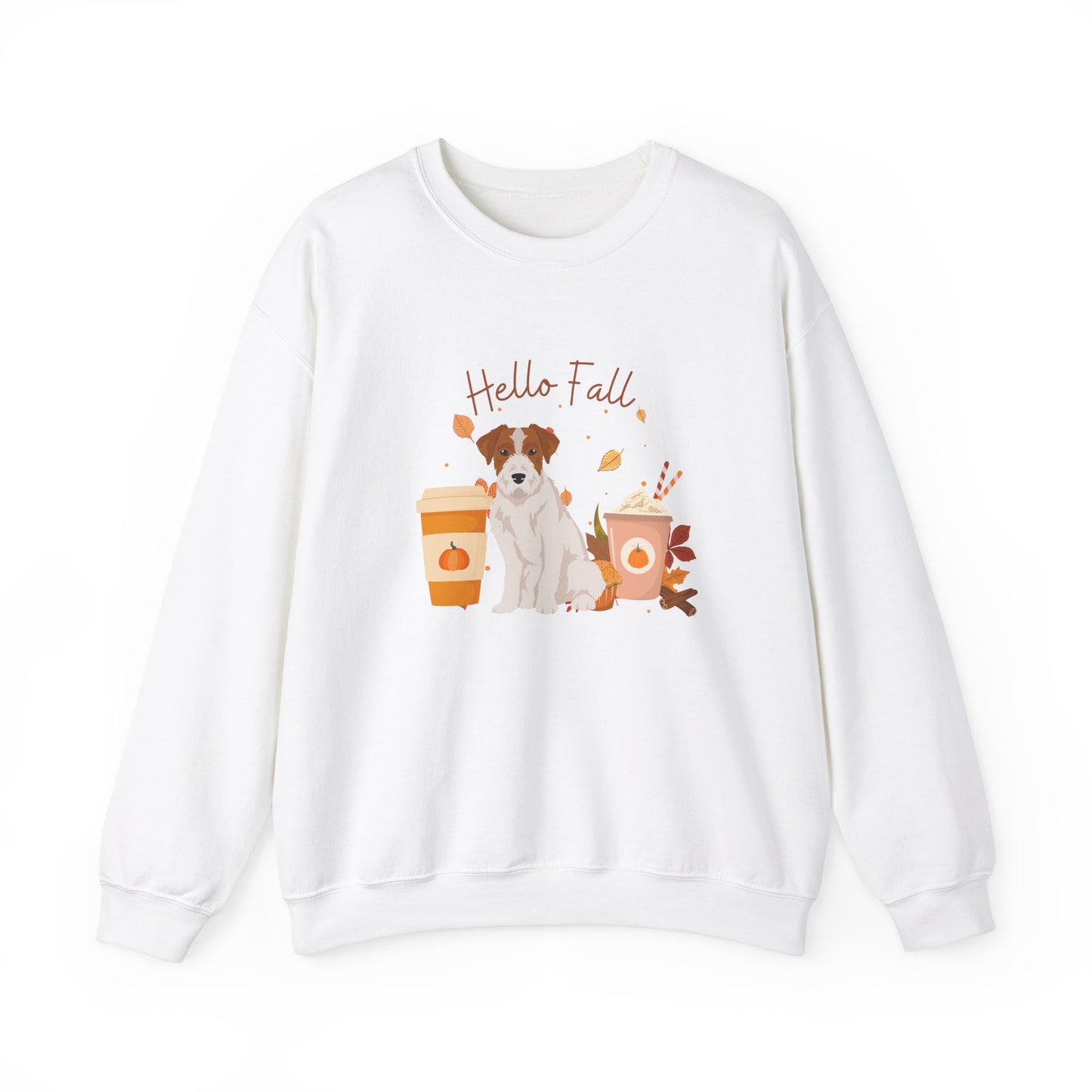 Jack Russell Terrier Dog Fall Halloween Unisex Heavy Blend Crewneck Sweatshirt