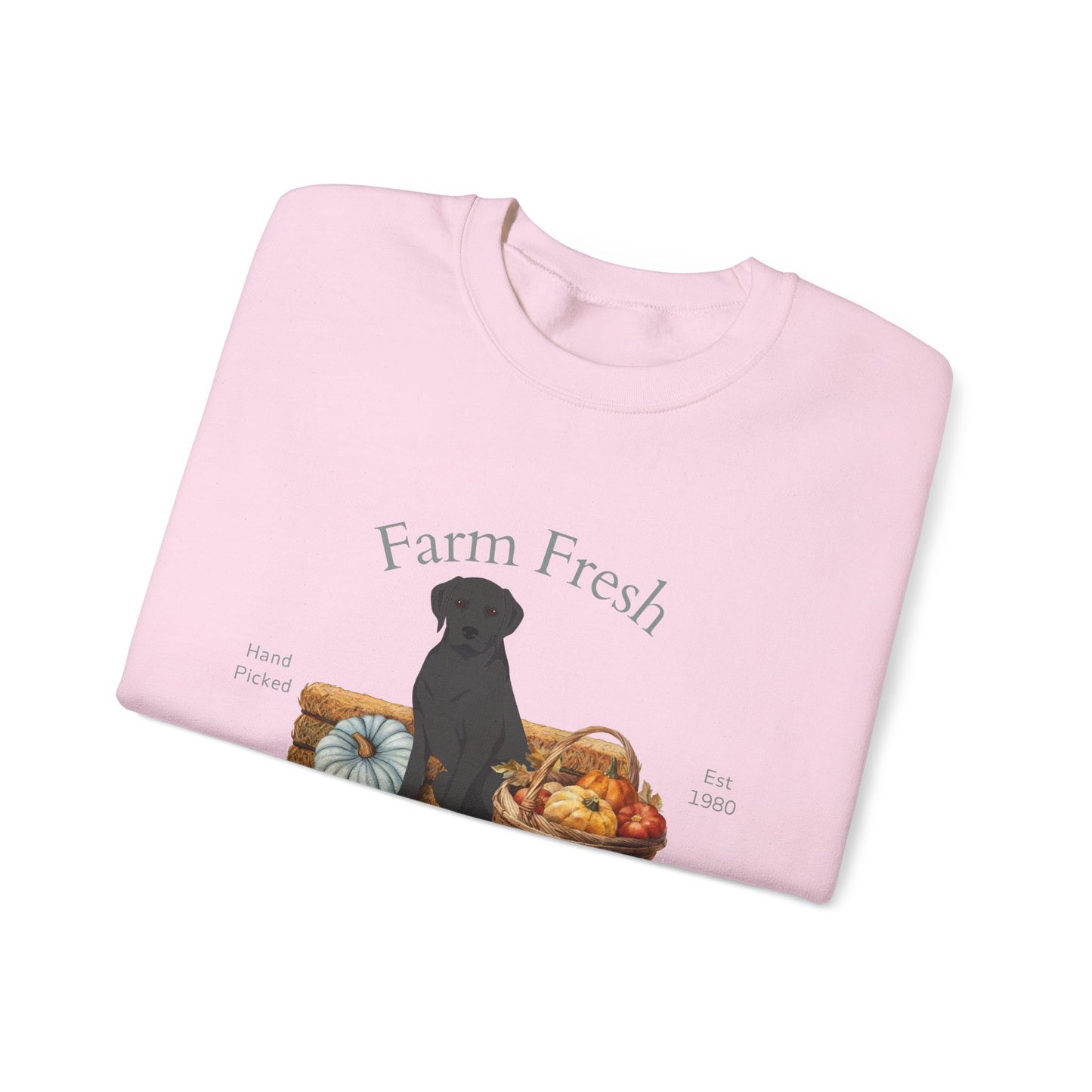 Labrador Retriever Dog Fall Farm Fresh Unisex Heavy Blend Crewneck Sweatshirt