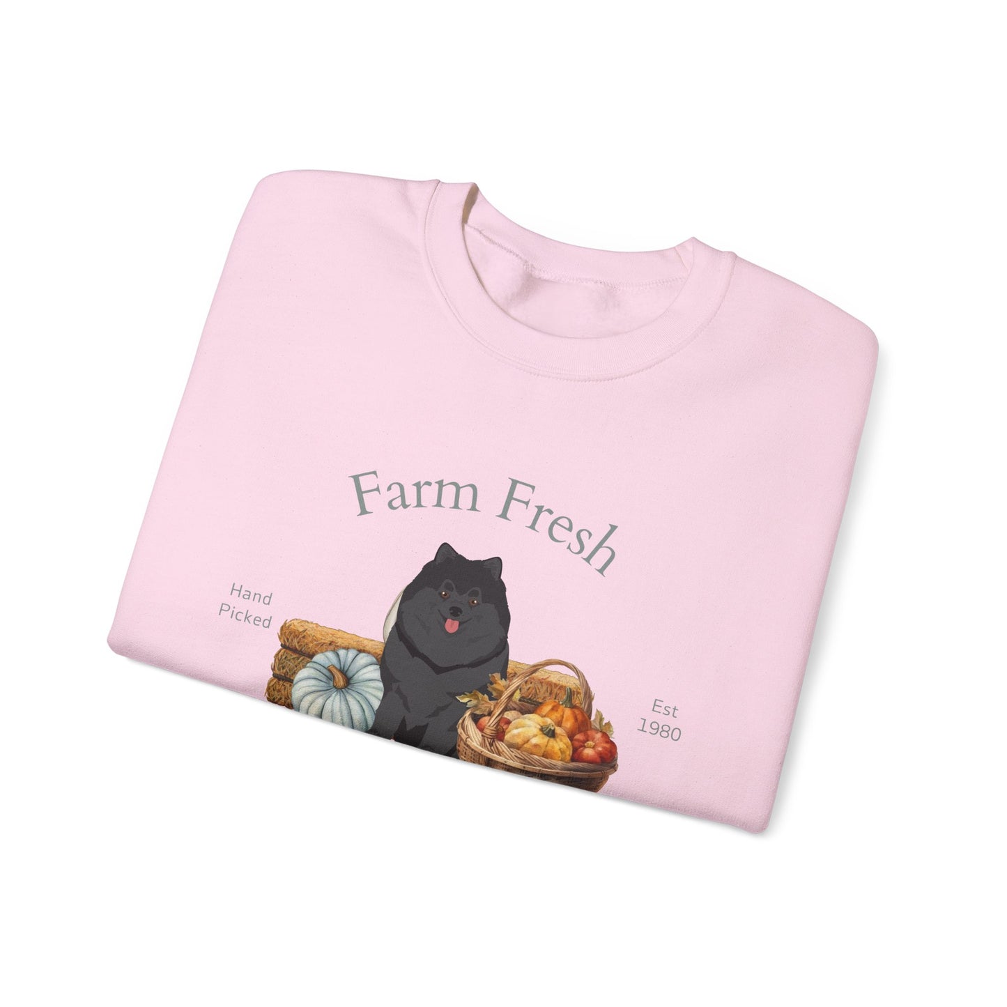 Pomeranian Dog Fall Farm Fresh Unisex Heavy Blend Crewneck Sweatshirt