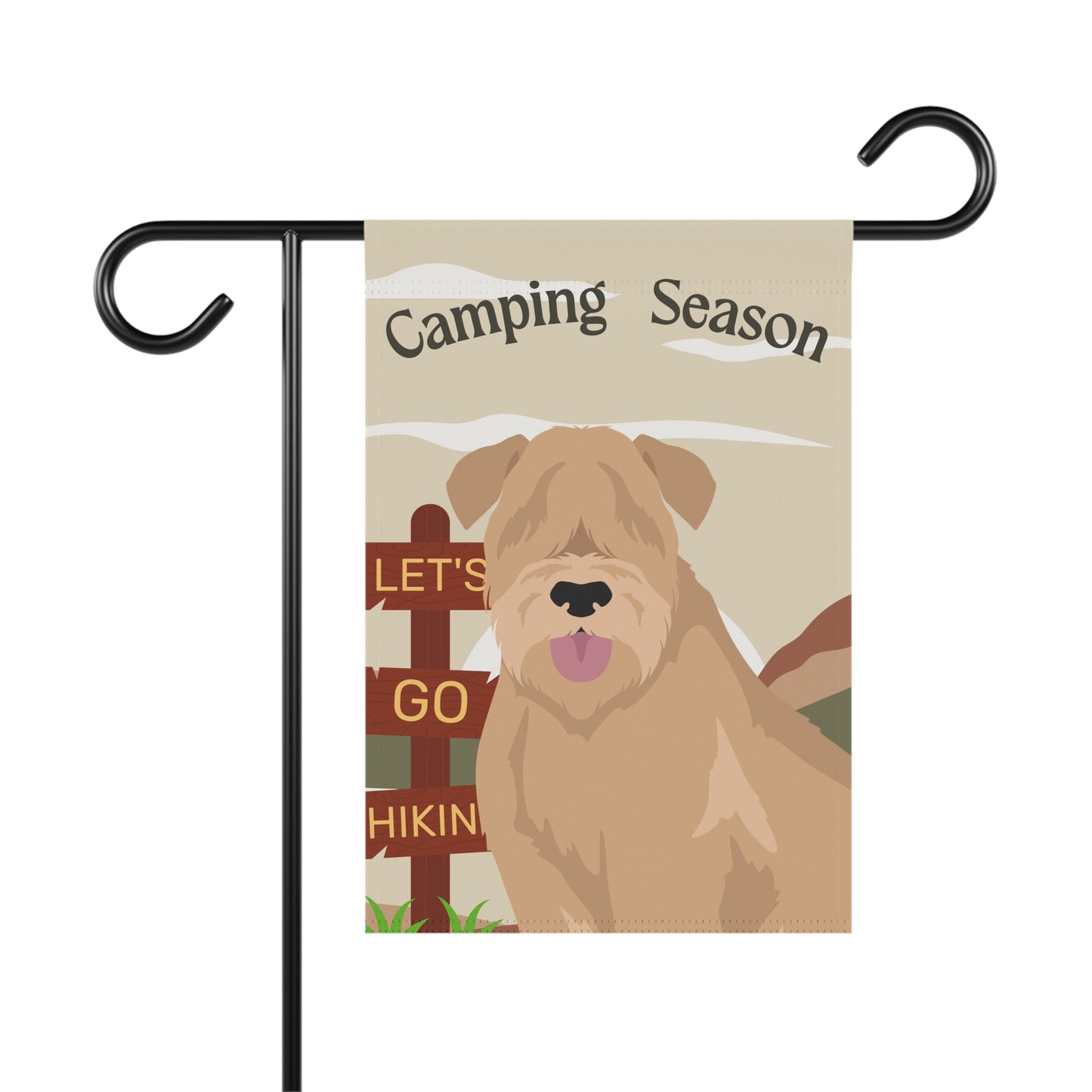 Soft Coated Wheaten Terrier Dog Camping Garden Flag