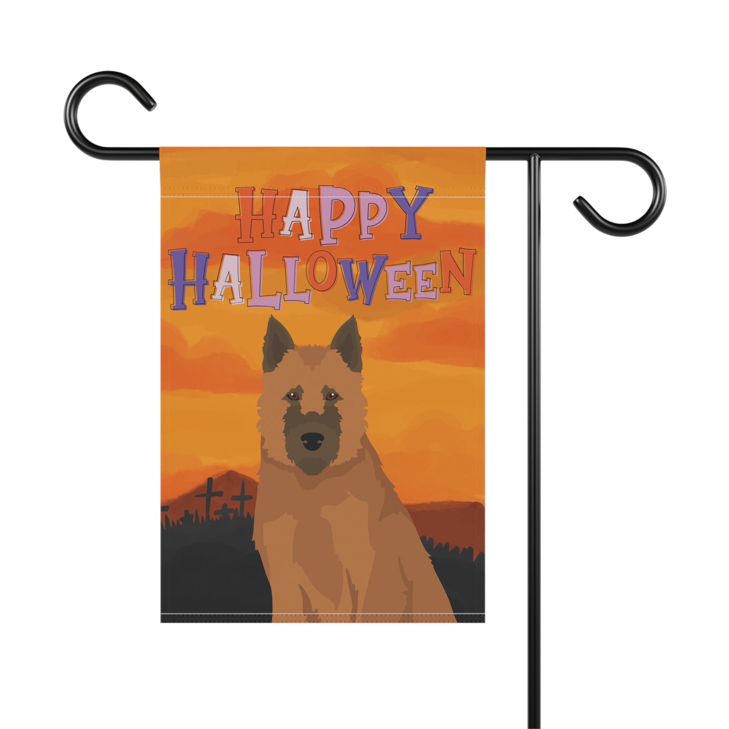 Belgian Laekenois Dog Halloween Garden Flag