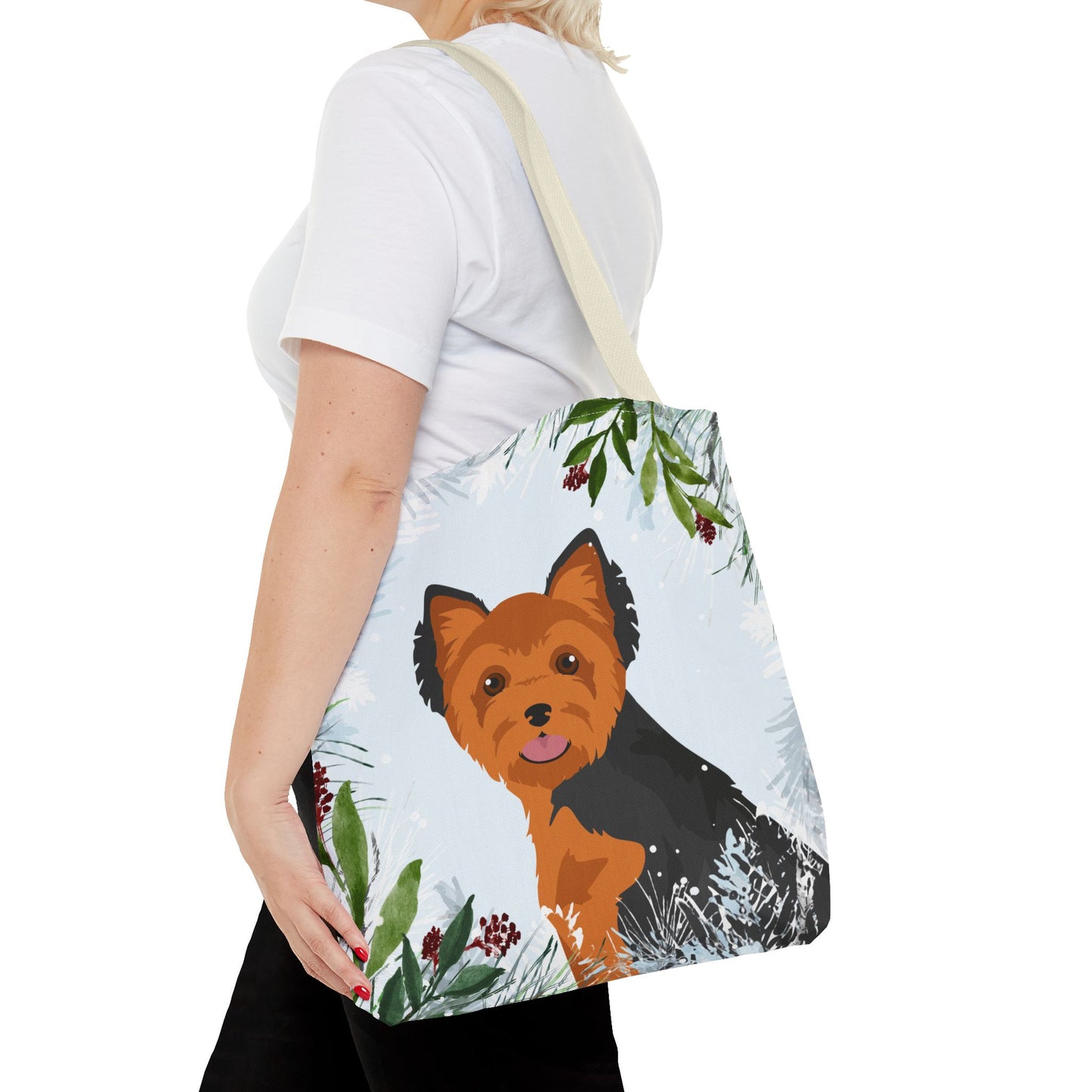 Yorkshire Terrier Dog Christmas Holiday Tote Bag 16x16