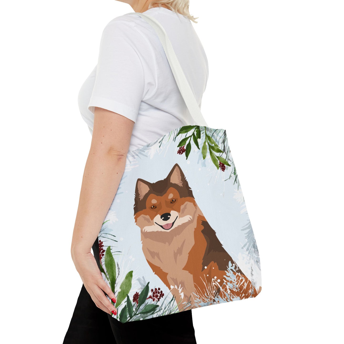 Nenets Herding Laika Dog Christmas Holiday Tote Bag 16x16