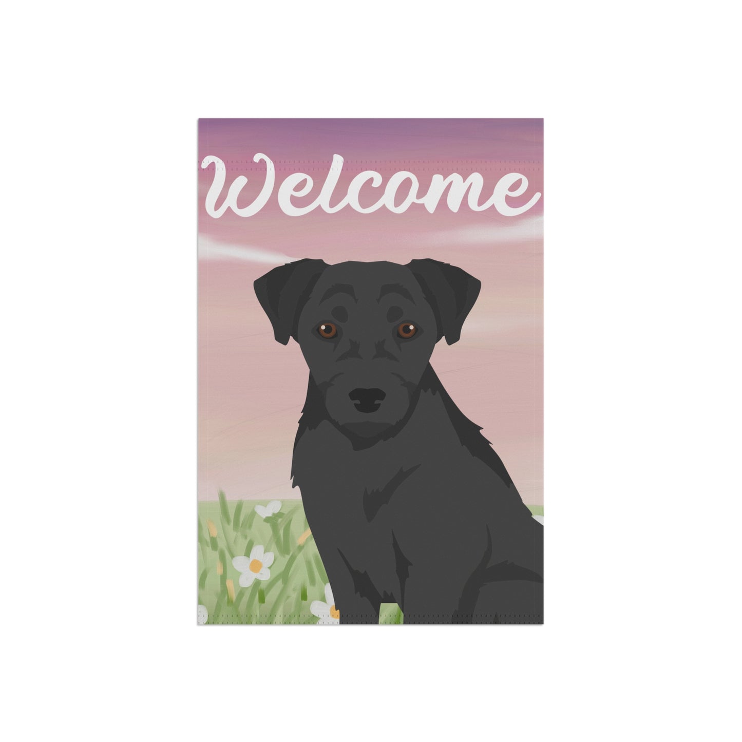 Patterdale Dog Welcome Garden Flag