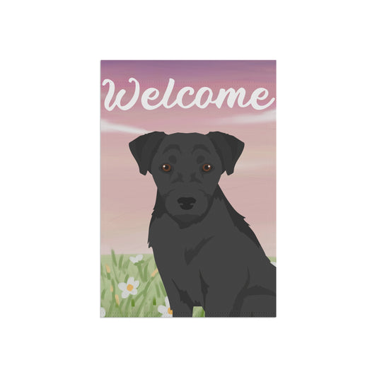 Patterdale Dog Welcome Garden Flag