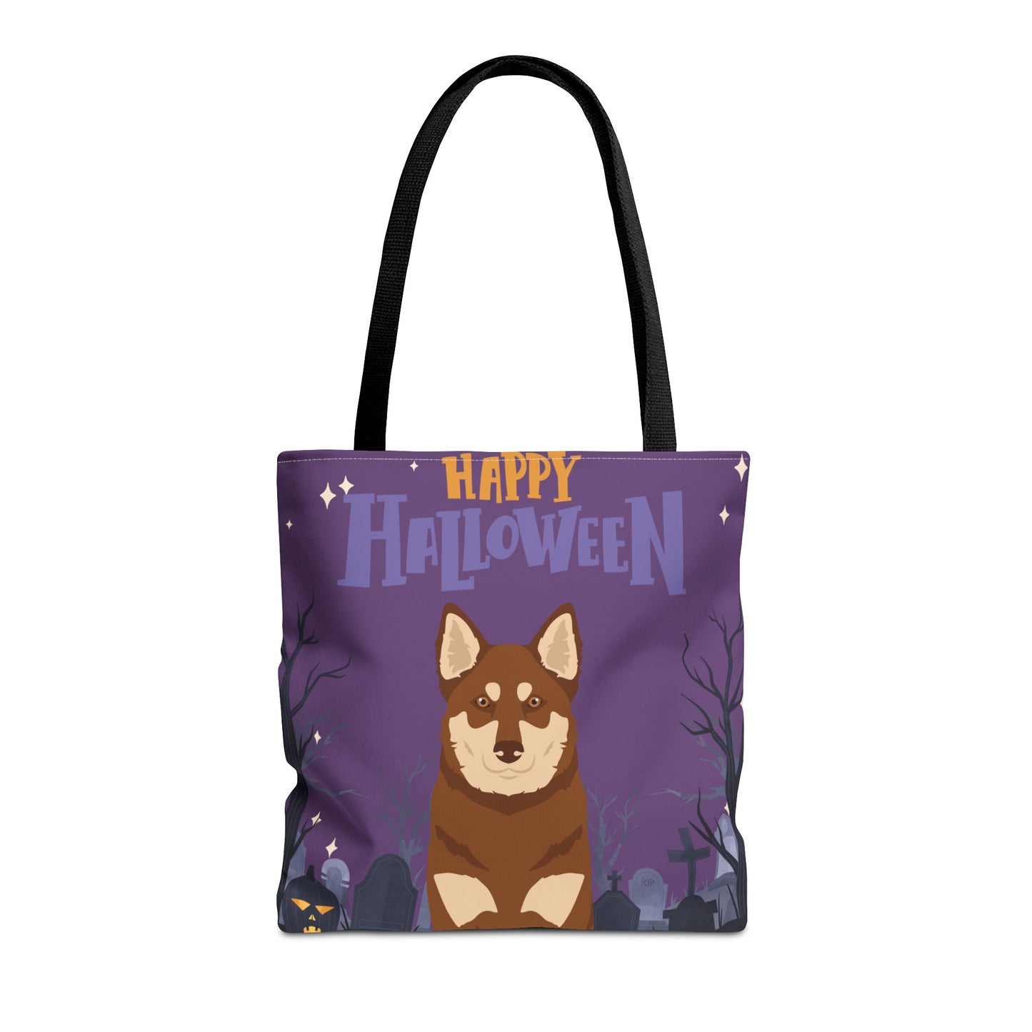 Lapponian Herder Dog Happy Halloween Tote Bag 16x16
