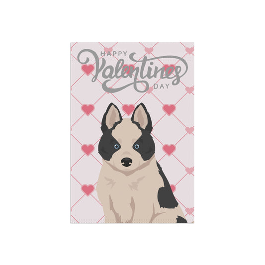 Yakutian Laika Dog Valentines Day Garden Flag