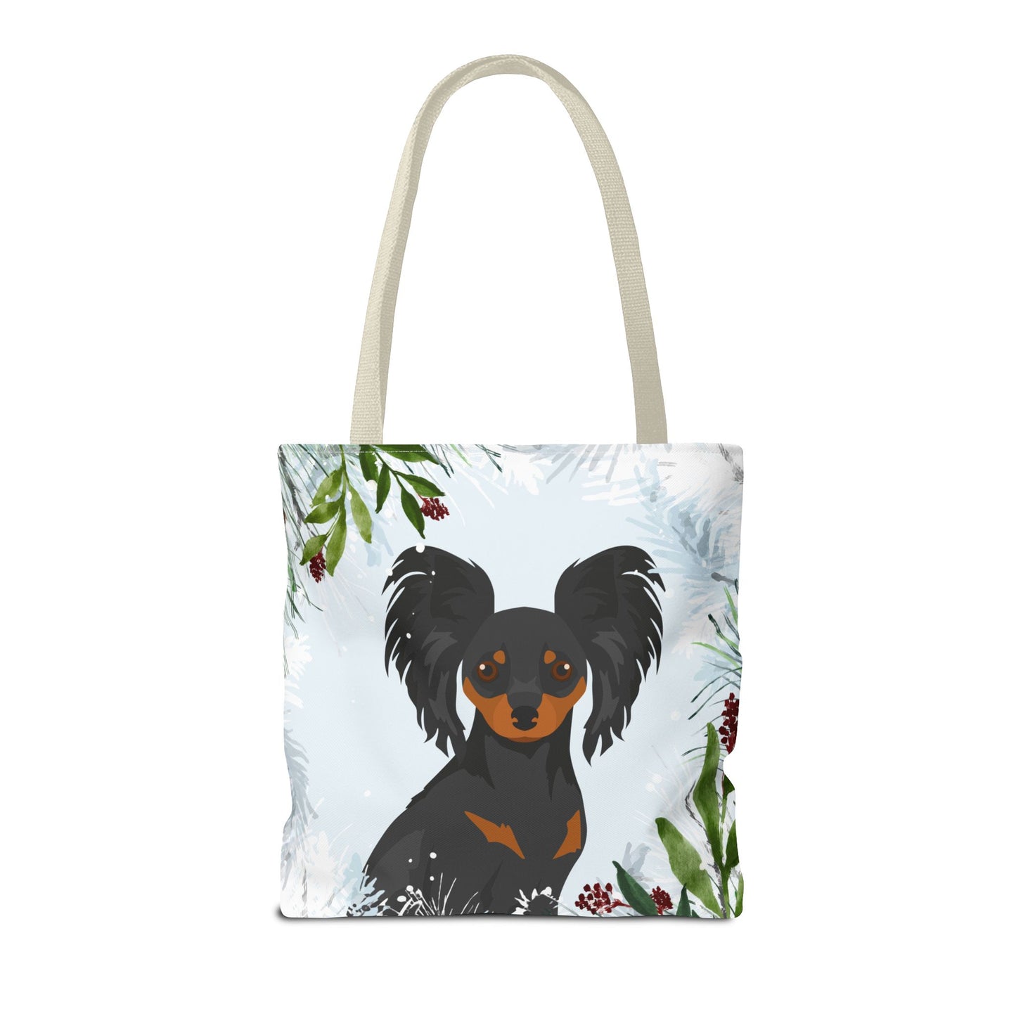 Russian Toy Terrier Dog Christmas Holiday Tote Bag 16x16