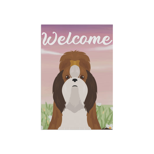 Shih Tzu Dog Welcome Garden Flag