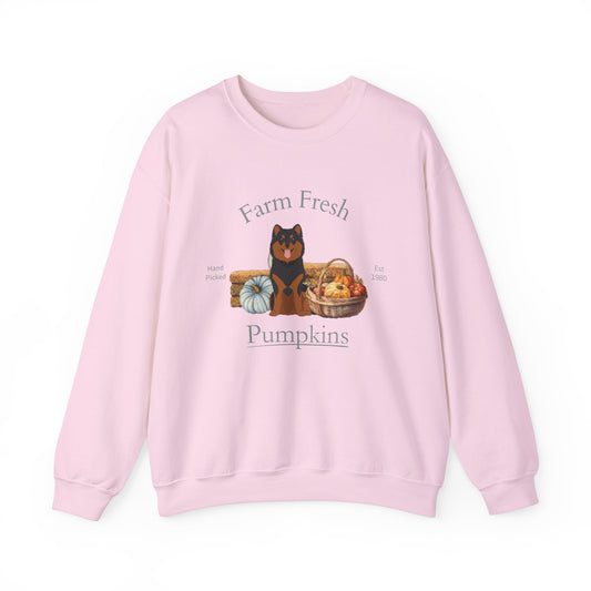 Finnish Lapphund Dog Fall Halloween Unisex Heavy Blend Crewneck Sweatshirt