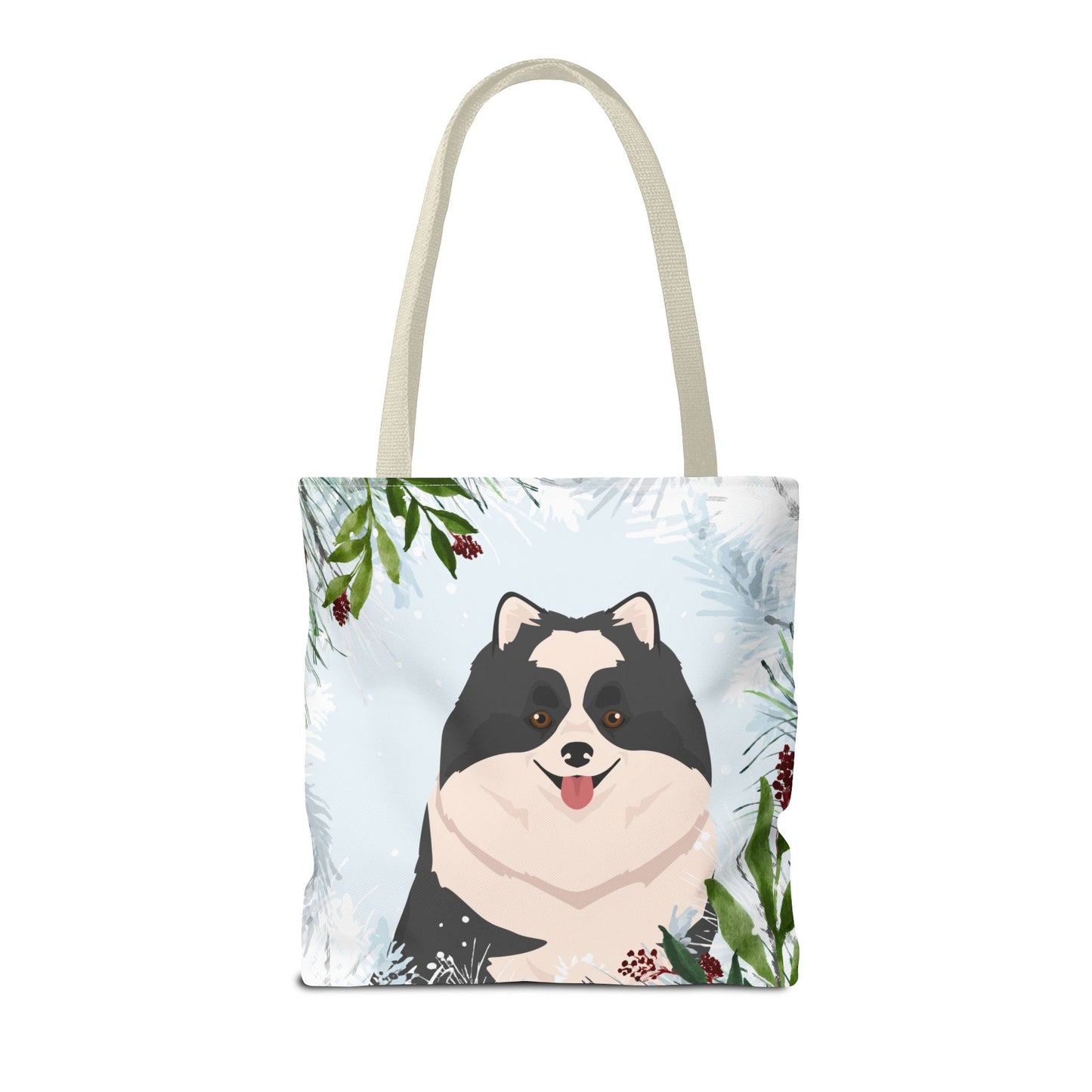 Pomeranian Dog Christmas Holiday Tote Bag 16x16